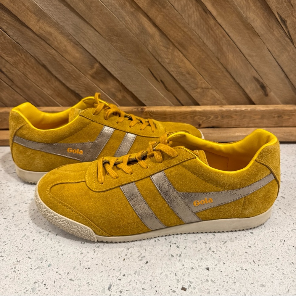 Gola Yellow and Silver Retro Sneakers